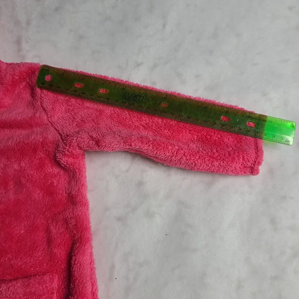 Carter's Hot Pink Fuzzy Hoodie Hooded Sweater Toddler Girls Size 18 Mo 2099